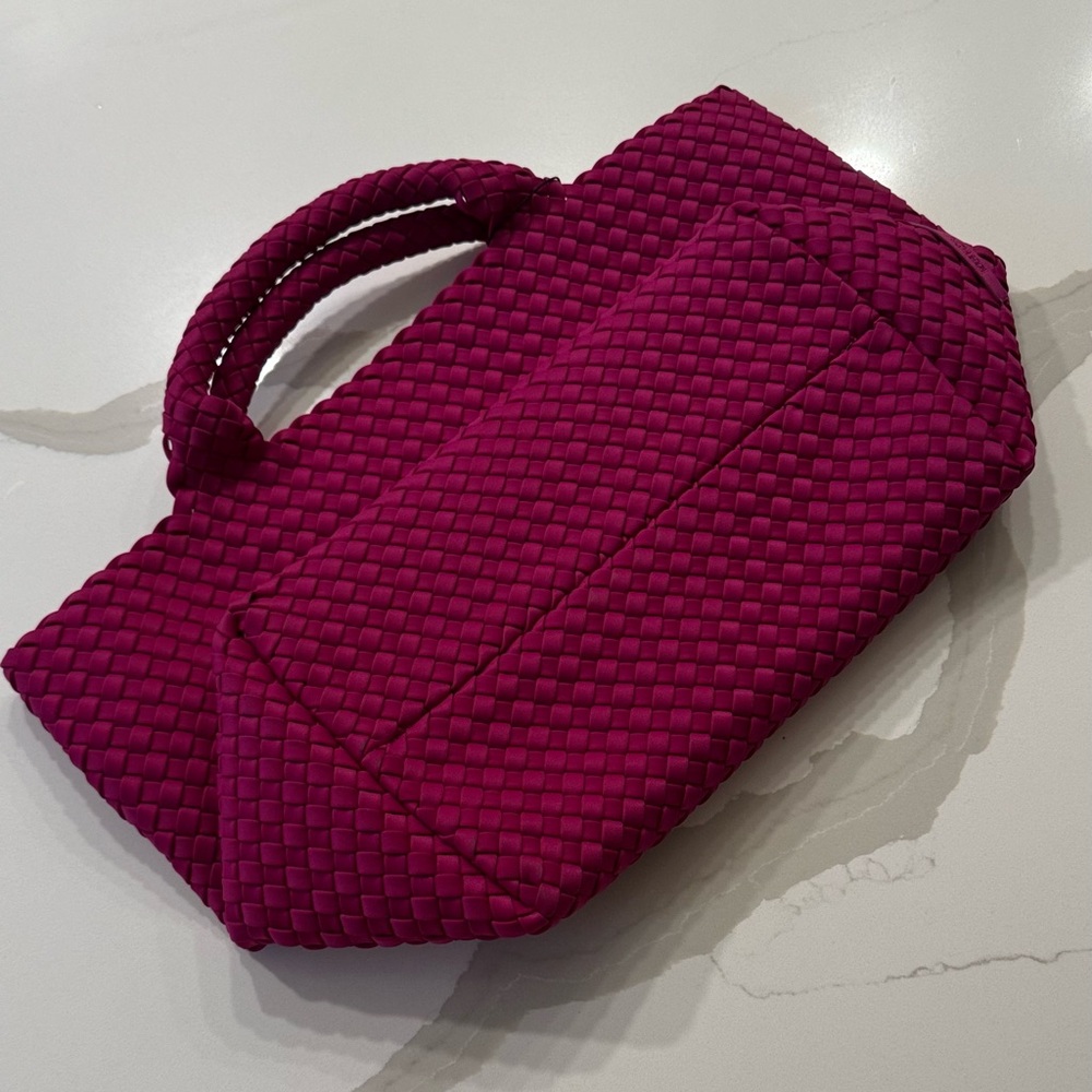 Naghedi Handwoven Clutch in Deep Fuchsia - Picture 10 of 10